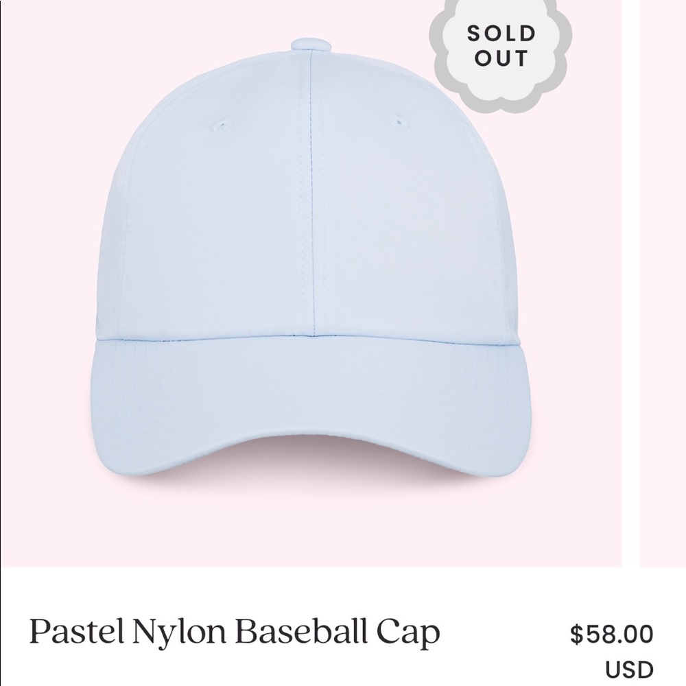 Stoney Clover Lane Pastel Nylon Baseball Cap in Baby Blue